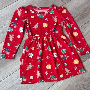 Falls Creek Red Holiday Print Kids Dress